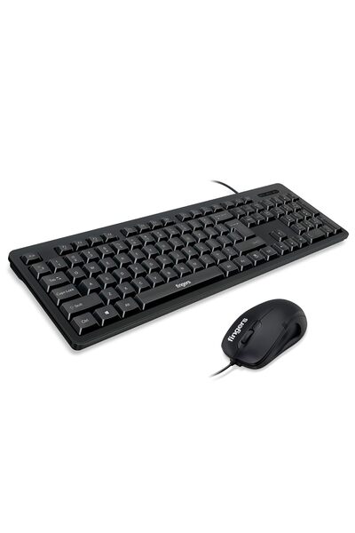 Zen Store مجموعة مكتب سلكية (مجموعة لوحة مفاتيح وماوس سلكية بمنفذ USB | 12 لوحة تحكم سريعة وناعمة للوسائط)