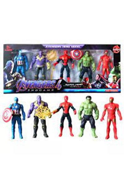 OEM Set of 5 Avengers Super Hero Figurines, 14 cm, + 3 years