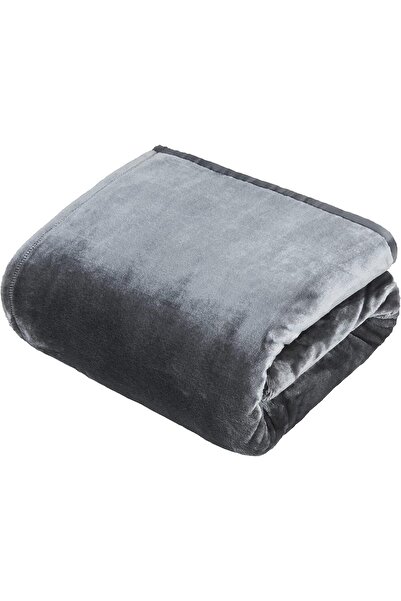 zola Thick and fluffy blanket, size 160 x 200 cm, polyester, grey