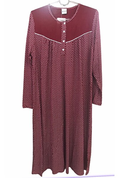 Nena Long Sleeve Robe with Patch 100% Nightgown-12771