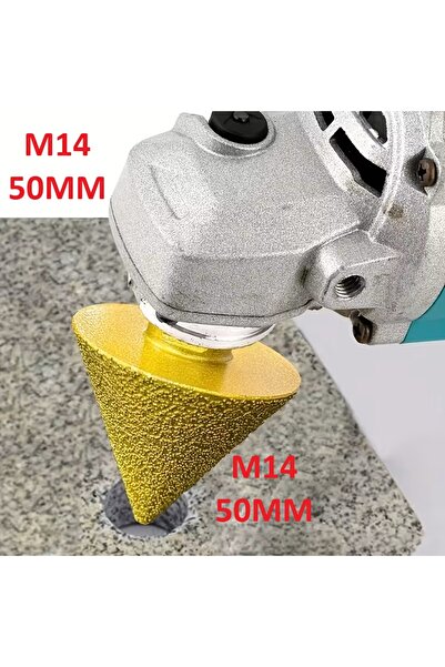 BGA M14 -50mm konik elmas mermer fayans granit delme elmas matkap taşlama ucu