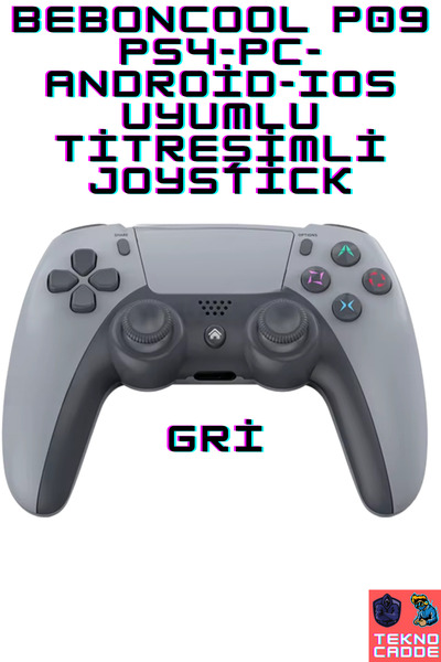 beboncool P09 PS4/PC/Android/IOS Uyumlu Titreşimli Bluetooth Joystick