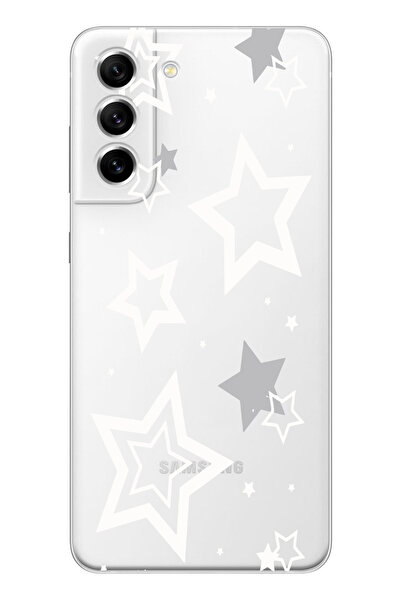 Elorakılıf Samsung Galaxy S21 Uyumlu Baskılı Yumuşak Silikon Şeffaf Telefon K...