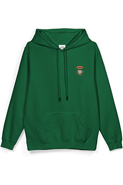 Overoz Tazmanian Devil Tazmanian Devil Back Printed Hooded Oversize Sweatshirt Green Hoodie H1392