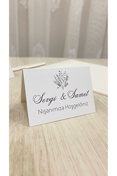 izmirdenet 20 Adet Davetiye , Düğün Nişan Davet Masa Kartı, Hoşgeldiniz Kartı