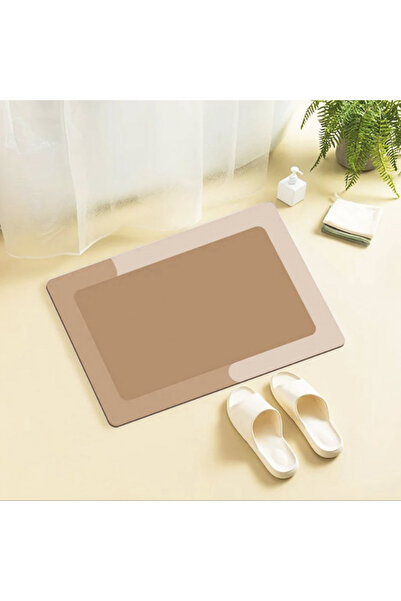 zola Rectangular bath mat, non-slip, 60x40 cm, brown