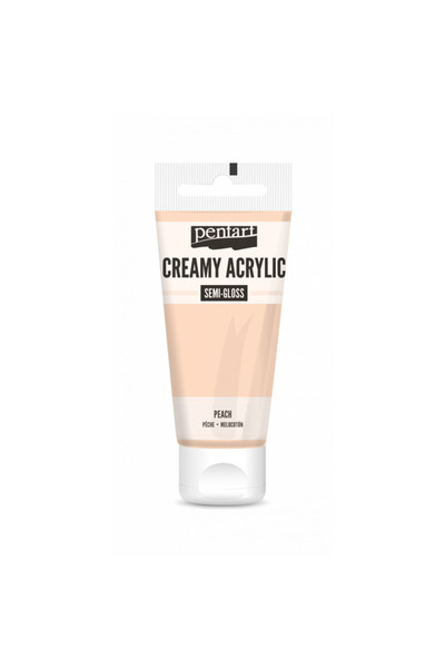Pentart Creamy Acrylic Paint 200ml semi gloss Peach