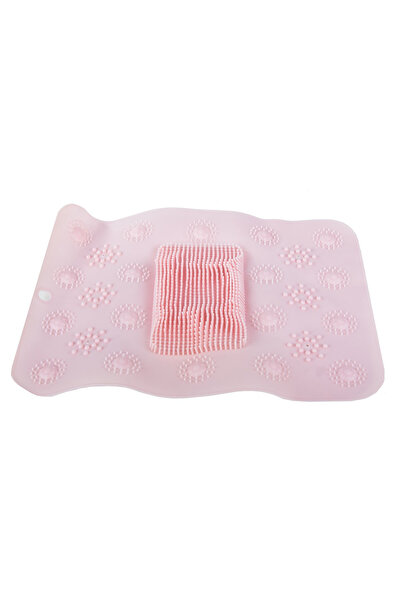 UBX Shower mat, non-slip, for foot massage, rectangular, 41x32 cm, pink