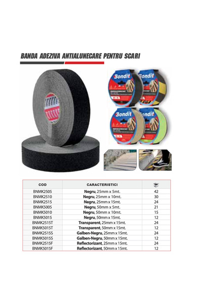 Bondit Banda Antiderapanta Transparent 25Mm X 15Mt, BNMK5005 (24)