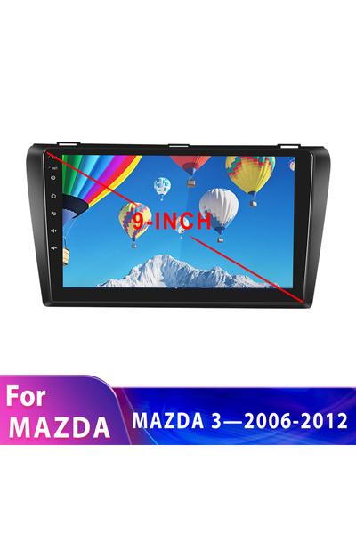 podofo Navigation Mazda 3 (2006–2012) 6GB RAM, 128GB ROM - Rear view camera included