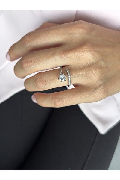 Ressia Half Round Solitaire Ring