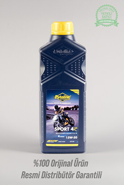 putoline 15W-50 SPORT 4R Sentetik Ester 4T Motosiklet Motor Yağı 1 Litre