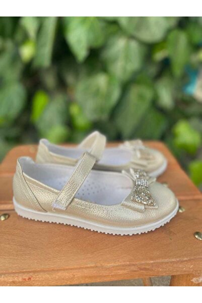 N NOXXO Girl's Gold Glitter Princess Orthopedic Ballerinas