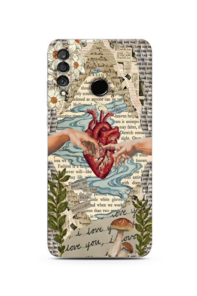 Elorakılıf Huawei P30 Lite Uyumlu Baskılı Yumuşak Silikon Şeffaf Telefon Kılıfı