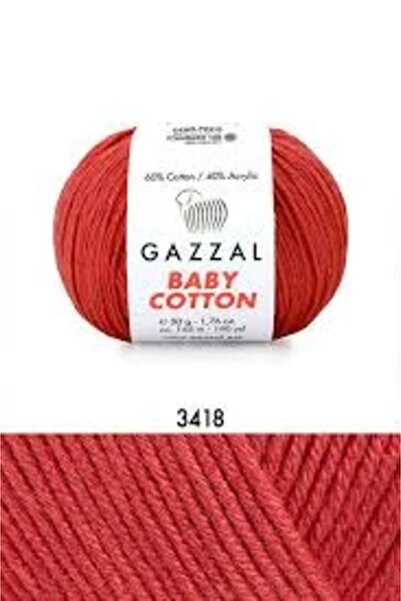 Gazzal Baby Cotton Amigurumi Knitting Yarn 3418 60% Cotton