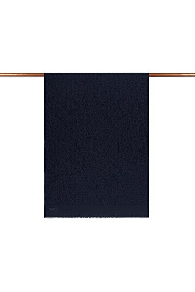 ipekevi Şal cu monogramă - imprimeu leopard - Bleumarin