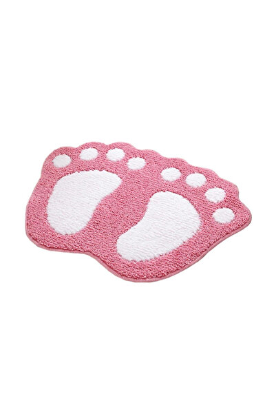 zola 3D bath mat, Zola®, textile, non-slip, soles pattern, 60x40x2 cm, pink
