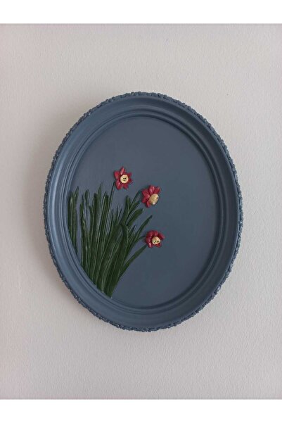 OVAL WALL DECOR-DARK SLATE GRAY-21CMX17.5CM