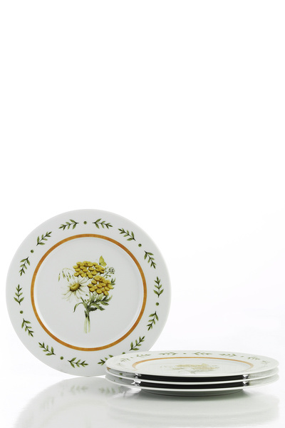 Kütahya Porselen Bellis 4 Piece 21 cm Cake Plate