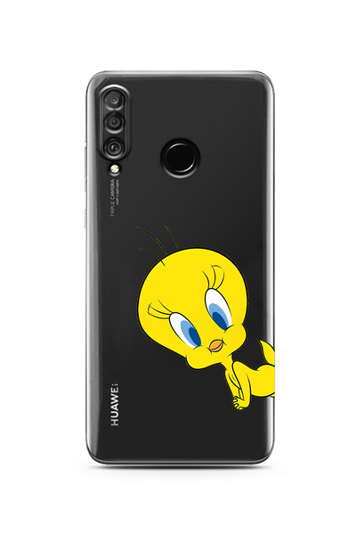 Elorakılıf Huawei P30 Lite Uyumlu Baskılı Yumuşak Silikon Şeffaf Telefon Kılıfı