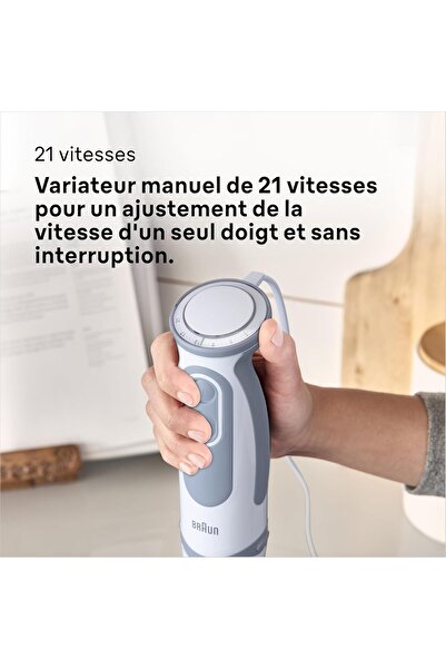 Braun خلاط يدوي هاوس هولد mq5200، بلاستيك، أبيض/رمادي