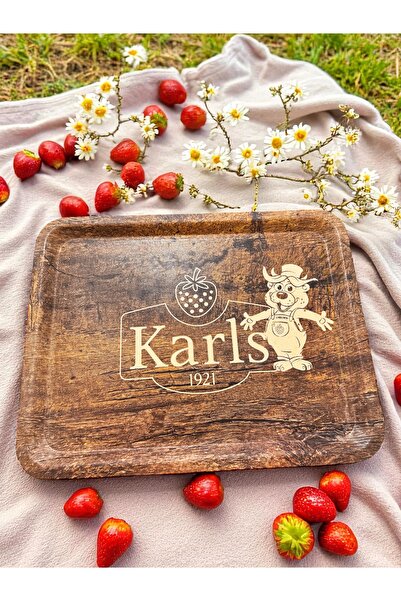 BARITCIOGLU Large Size Non-Slip Wooden Tray