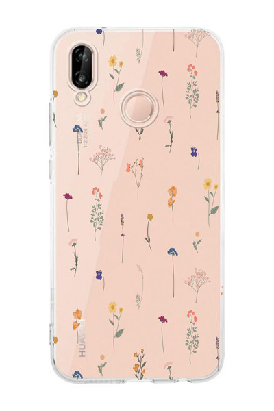 Elorakılıf Huawei P20 Lite Uyumlu Baskılı Yumuşak Silikon Şeffaf Telefon Kılıfı