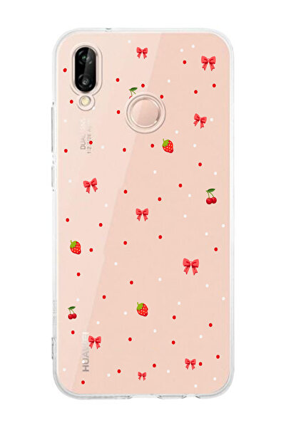 Elorakılıf Huawei P20 Lite Uyumlu Baskılı Yumuşak Silikon Şeffaf Telefon Kılıfı