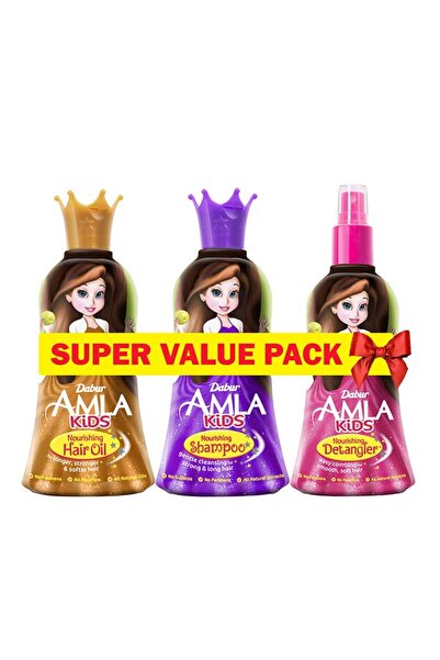 Dabur Pack Of 3 Princess Amira Oil With Shampoo And Detangler
