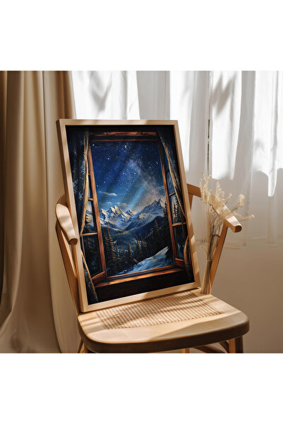 Tuba Decor Tek Parça Ahşap Çerçeveli Oturma Odası Salon Mutfak Tablo