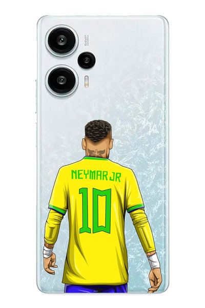 TechTree حافظة سيليكون مطبوعة على شكل قميص نيمار مينيمال متوافقة مع POCO F5