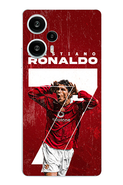 TechTree حافظة سيليكون مطبوعة بتصميم رونالدو 7 متوافقة مع POCO F5