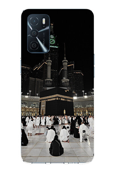 TechTree Oppo A16-A54-A55 Uyumlu Kabe Umre Baskılı Silikon Kılıf