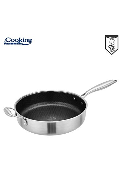 Cooking by Heinner STAINLESS STEEL DEEP PAN + 3-LAYER GLASS LID 28*7.5CM, 4.2...