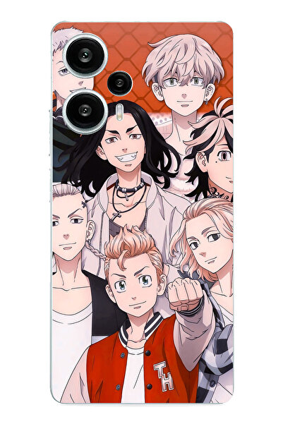 TechTree حافظة سيليكون مطبوعة بشخصيات طوكيو ريفينجرز متوافقة مع POCO F5