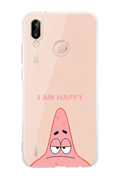Elorakılıf Huawei P20 Lite Uyumlu Baskılı Yumuşak Silikon Şeffaf Telefon Kılıfı