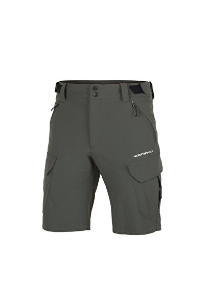 NORTHFINDER Men's trekking cargo shorts Anthon darkgreen