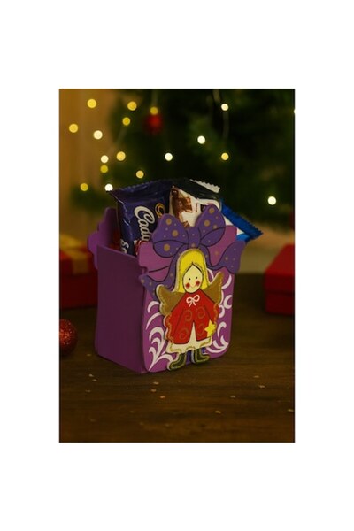 OEM Suport decorativ de Crăciun, ideal pentru dulciuri, pixuri sau alte accesorii, Moș Crăciun/Nicolae Copil