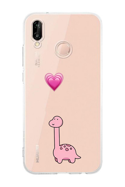 Elorakılıf Huawei P20 Lite Uyumlu Baskılı Yumuşak Silikon Şeffaf Telefon Kılıfı