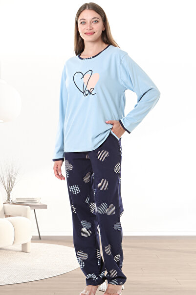 Bella Linda Set de pijamale pentru femei cu mânecă lungă din bumbac