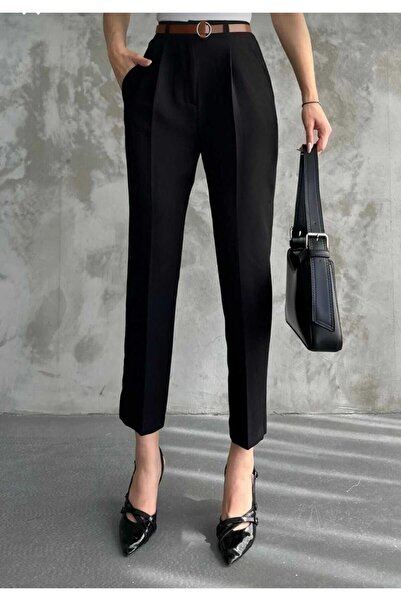 mor butik PANTALONI NEGRI CU TĂLIE ÎNALTĂ PENTRU FEMEI - STIL ELEGANT PENTRU ...