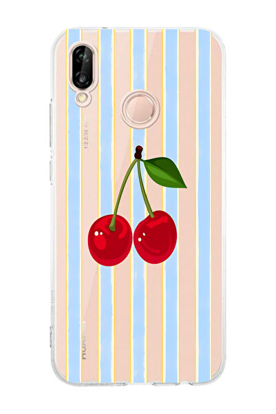 Elorakılıf Huawei P20 Lite Uyumlu Baskılı Yumuşak Silikon Şeffaf Telefon Kılıfı