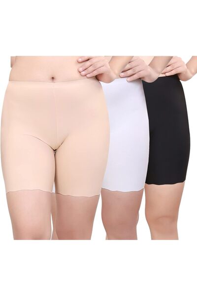 Glamroot Women's/Girl's Seamless Smooth Ice Silk Boyshort Cycling Shorts Yoga Shorts Under Skirt Shorts