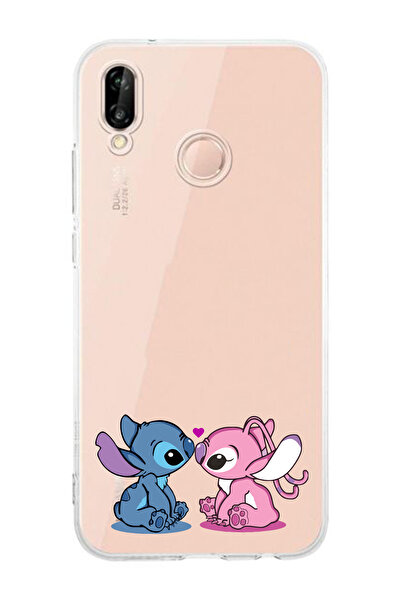 Elorakılıf Huawei P20 Lite Uyumlu Baskılı Yumuşak Silikon Şeffaf Telefon Kılıfı