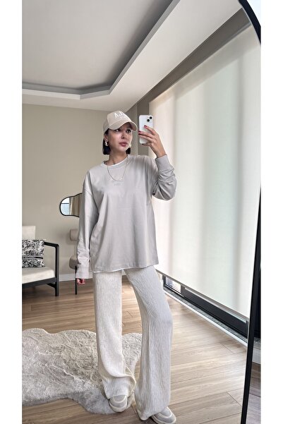 Ozkurt Art Fashion Baskılı İnce Sweatshirt