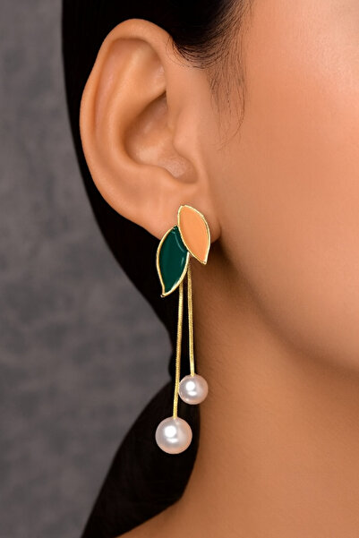 Z&T ACCESORIES أقراط متدلية بتصميم أوراق الشجر الأنيقة