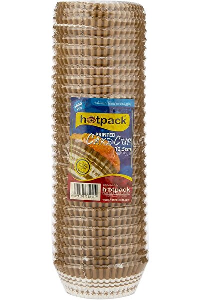 Hotpack أكواب كيك ورقية للاستخدام مرة واحدة، أكواب كيك للخبز 12.5 سم، لون أبي...