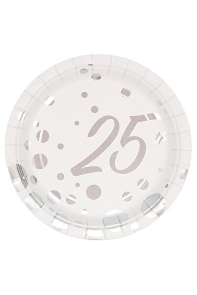 Generic Creative Converting 8-Count 7-Inch Paper Dessert Plates, Foil, 25th A...