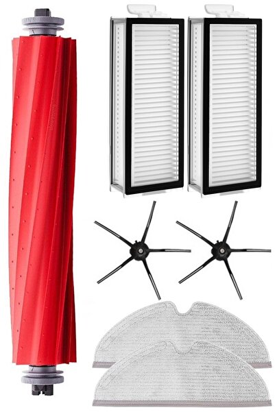 Rovexa Σετ μαύρων πλαϊνών βουρτσών 7 τεμαχίων συμβατό με Roborock Q7 Max & Q7 Max Plus