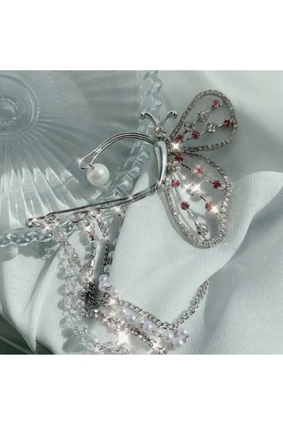 DOĞALYA Kelebek Kıkırdak Zincir Küpe